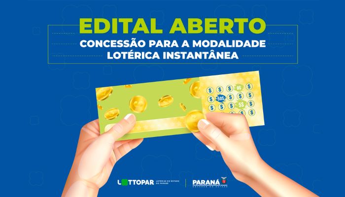  Loteria instantânea: Lottopar publica edital de credenciamento de nova modalidade